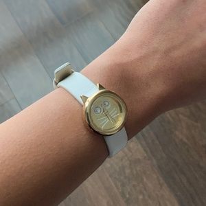 Watch - MARC BY MARC JACOBS Watch Cat Critter with White Leather Band. N…
